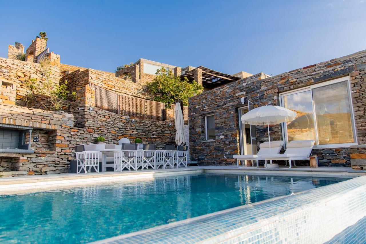 Luxurious Villa Lune With A Swimming Pool And A Fantastic Sea And Sunset View Ioulis Экстерьер фото