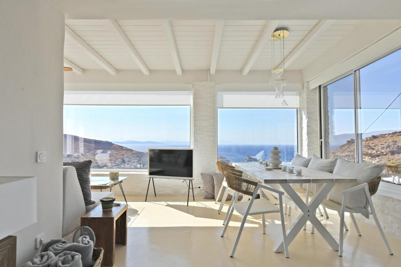 Luxurious Villa Lune With A Swimming Pool And A Fantastic Sea And Sunset View Ioulis Экстерьер фото